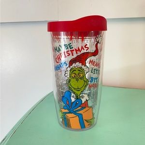 Universal Studios Tervis Tumbler Dr.‎ Seuss Grinch Christmas Quote Red Lid 16oz